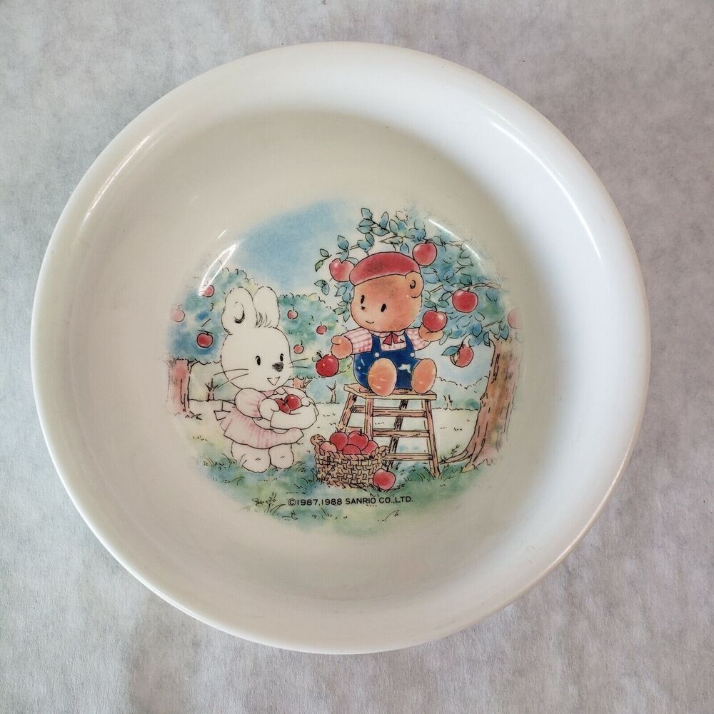 Vintage Sanrio Co. LTD. Little Wonder Story Bowl - 1988 Kater Japan